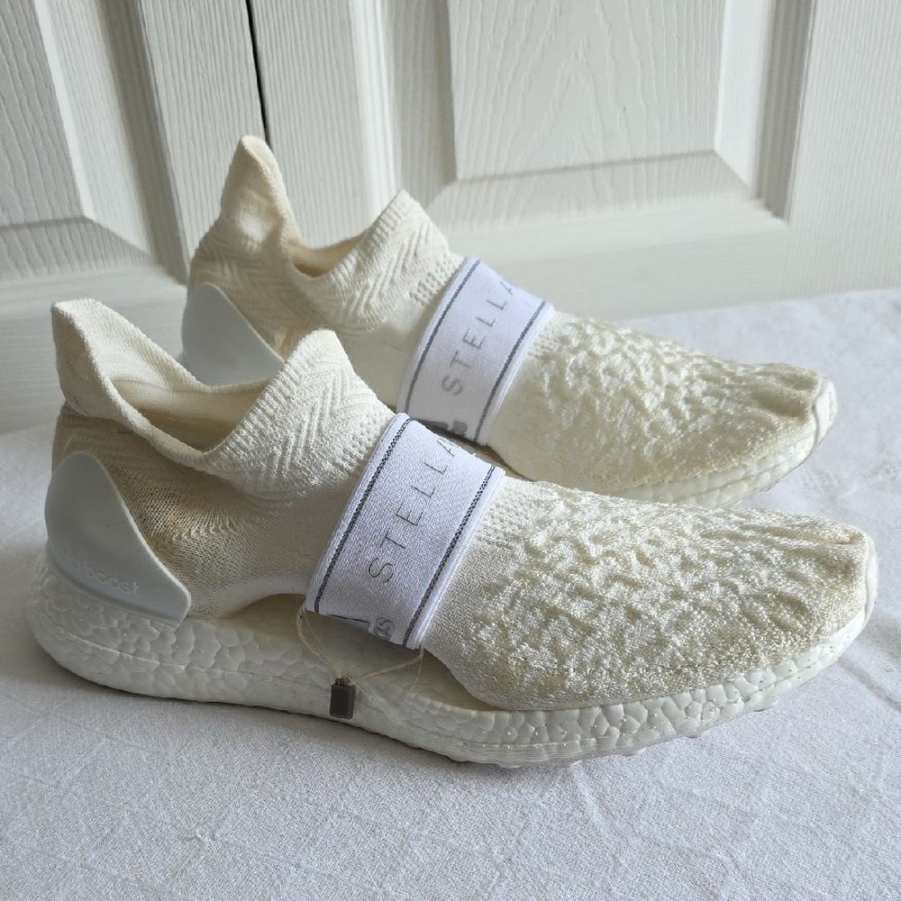 Adidas By Stella McCartney Ultraboost X 3D Off-White Slip-On Shoes Womens Size 9